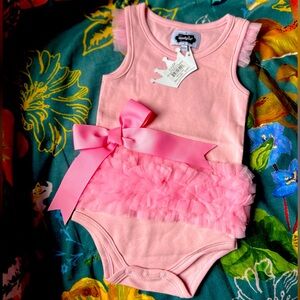 Brand New Mud Pie Ballerina Crawler Pink 9-12 Months
